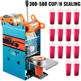 Manual Tea Cup Sealer Machine, 300-500 Cup/h Manual Boba Tea Sealer Machine