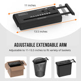 Small Paper Shredder for Home, 6 Sheet Strip Cut Paper Shredder