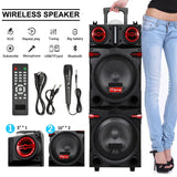 9000W Portable Bluetooth Speaker Heavy Bass Sound System, Rechargeable