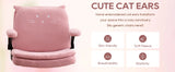 TCGBKAF Pink Criss Cross Chair with Wheels&Flip-Up Arms