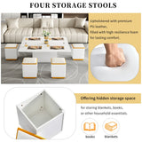 U-Can Lift-Top Coffee Table with 4 Storage Table for Living Room