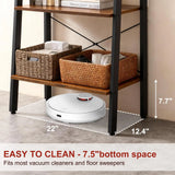 JHK 4-Tier Display Bookshelf Wooden Storage Standing Shelf Stable Frame Graduated Shelves
