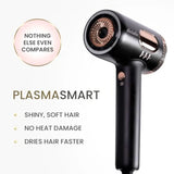 Professional Smart Plasma Hair Dryer with Diffuser for Salon Home Use Ceramic-Coated Titanium Black
