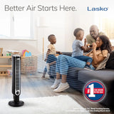 Oscillating Tower Fan with Remote Control, 3 Quiet Speeds, Timer for Office