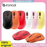 Incott Ghero Pro Wireless Mouse Dual Mode Paw3395 8k 2.4G Ergonomics TTC Golden Wheel
