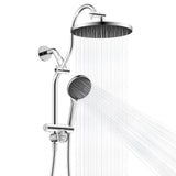 Self-cleaning Shower Head Combo, High Pressure 10'' Rain Showerhead