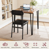 Dining Table for 2, Small Square kitchen Dinner Table Set for 2,Space Saving Wood