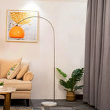 Nordic Simple Floor Lamp with Orange Acrylic Shade for Living Room
