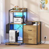 Tall Printer Stand with Storage Shelf and Bag,Filing cabinet,Lateral Office Filing Cabinets