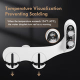 Aquatiz Non-Electric Bidet Attachment for Toilet Seat, Dual Temperature Rear and Feminine Wash, 7.9ft Hot
