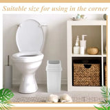 Pcs Bathroom Trash Can with Swing Lid Small Garbage Can Plastic Bathroom Trashcan Garbage Bin for Kitchen