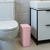 3 Gallon Pink Sensor Bathroom Trash Can Slim and Space-Saving 10 L Home Office