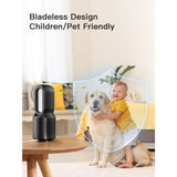 13 Inch Desk Fan, Small Bladeless Table Fan, 3 Speeds and Night Light, Quiet