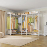 Extra Large Heavy Duty Clothes Rack Freestanding Metal Wardrobe Closet