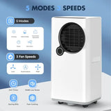 Portable air conditioner for home bedroom office use,white,16000 BTU 5-in-1