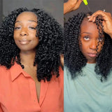 Small Spirals Curly Crochet Human Hair Extensions Deep Pixie Curls Crochet Hair Pre Separated