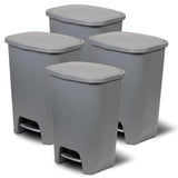 Glad 20 Gallon Trash Can - Plastic Kitchen Waste Bin with Odor Protection of Lid -Hands Free with Step