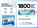EPOMAKER × AULA F99 MAX 96% ANSI US Layout Hot-swap Tri-mode Wireless Mechanical Gaming Keyboard with 8000mAh Battery