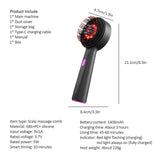 Electric Vibration Massage Comb Red Light Hair Growth Massage Scalp Brush Anti Hair Loss Liquid