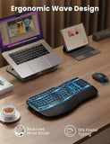 SGIAWETA-Ergonomic Wireless Keyboard and Mouse Combo, Rechargeable