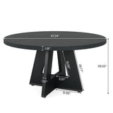 Tribesigns Round Dining Table for 4, 47 Inch Farmhouse Kitchen Table Small Dinner Table