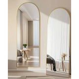 Wall Mounted Hanging or Leaning Arched Top Full Body Mirror for Bedroom
