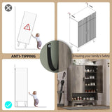 5 Tier Shoe Cabinet Storage for Entryway w/ Doors, Freestanding Shoe Rack