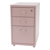 3 -Tiers  Vertical File Cabinet Metal Mobile File Cabinet with Lock
