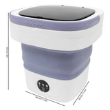 Mini Foldable Washing Machine 12L Capacity Pure Copper Motor 3 Washing Modes Easy To Move for Baby