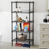 JHK 3-5 Tier Metal Wire Storage Shelves Adjustable Storage Racks Heavy Duty Standing Shelf Organizerd