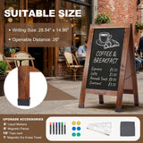 Large Sandwich A-Frame Chalkboard Sign - 40 x 20 Inches Magnetic Wooden