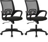 PayLessHere Black Mesh Office Chair Adjustable Lumbar Support Armrest