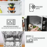 30 PC Glass Food Storage Containers with Lids Reusable Glass Meal Prep Containers
