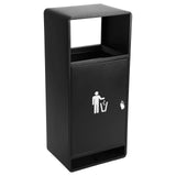 Commercial Outdoor Trash Can Public Street Regular Waste Storage Bucket 11 Gallon with Ashtray for Office