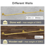 Industrial Pipe Clothes Hanging Rack: Wall Mounted Iron Clothing Storage