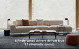 500W Sound Bar for TV with 6.5" Subwoofer&4 Wired Surround Speakers