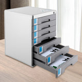 Office Filing Cabinet, 7 Drawer Aluminum Alloy Desktop File Cabinet