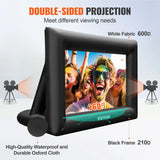 24FT Outdoor Inflatable Projector Screen 360W Blower for Front/Rear Projection