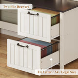 63 Modern Executive Desk with Drawer and Monitor Stand, Home Office Desk