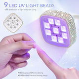 Wireless Nail Lamp LED UV Nail Dryer Rechargeable With Auto Sensor Touch Control Fast Drying Nail Light 360°