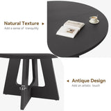 47 in Round Large Dining Table Set or 4 to 6, armhouse Dinner Table with Wooden Top