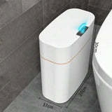 Slim Motion Sensor Automatic Trash Can Touchless Garbage Bin For Bathroom