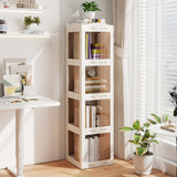 360° Spinning Bookcase w/ Swivel Base, 4-Tier Revolving Bookshelf