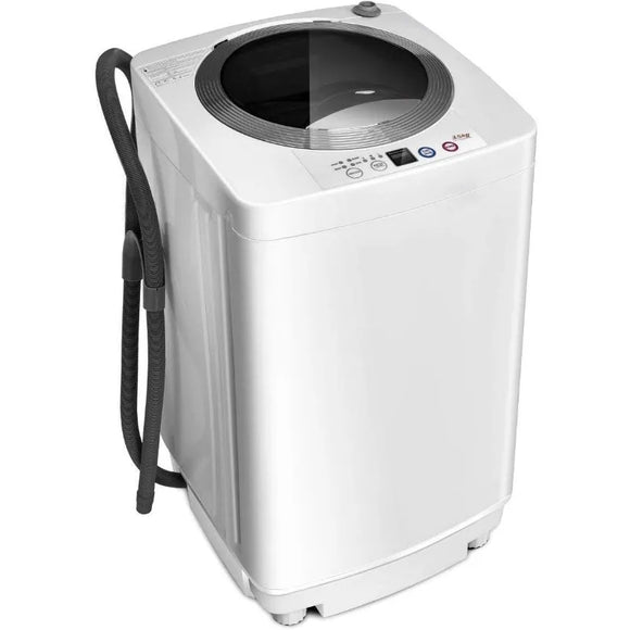 Portable Washing Machine, Full Automatic Washer and Spinner Combo, with Built-in Pump Drain-MD DC PRINT