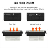 Small Paper Shredder for Home, 6 Sheet Strip Cut Paper Shredder