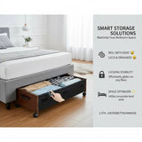 Under Bed Storage with Wheels, 25.6 x 18.1 x 7.1 inch for Shoes Organizer