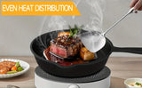 3PCS Pre-Seasoned Cast Iron Skillet Set, Pans for Oven Grill Campfire