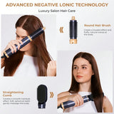 Straightening comb, 2-in-1 ionic hot comb with dense teeth, 15-level temperature