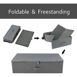 Folding Washable Dustproof Under Bed Storage Bins with Lids for Closet