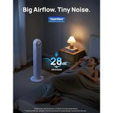 Tower Fan for Bedroom, 25ft/s Smart Standing Fans with 4 Modes, 4 Speeds